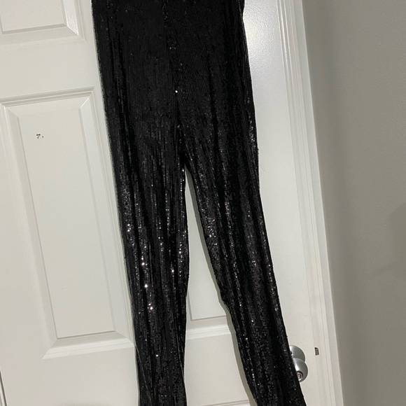 Brand new. Express sequin high rise ankle pants. Size small. - Picture 7 of 8